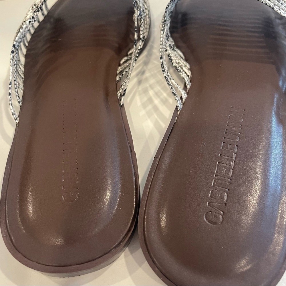 Gabrielle Union Cage Slide Sandal Chocolate Bayou‎ Women’s Size 9 Strappy - Picture 2 of 6